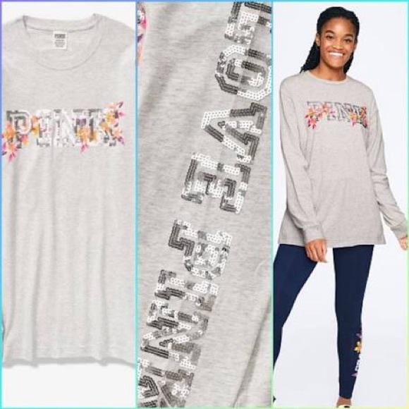 ❤️Pink floral long sleeve tee❤️ - Picture 3 of 4